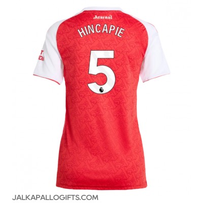 Arsenal Piero Hincapie #5 Kotipaita Naiset 2025-26 Lyhythihainen Arsenal Piero Hincapie #5 Kotipaita Naiset 2025-26 Lyhythihainen